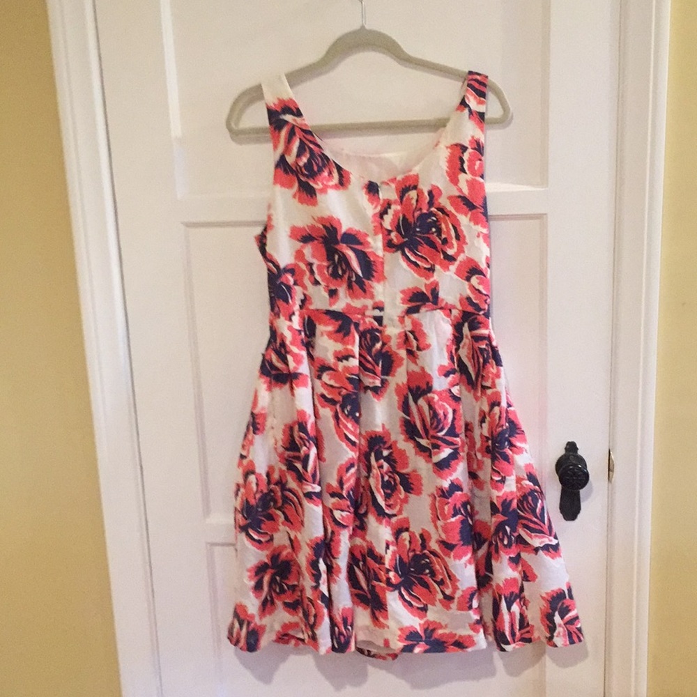 Anthropologie Porridge Floral appliqué Dress Sz 12 - Picture 4 of 9